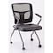 Officesource CoolMesh Collection Nesting Chair with Titanium Gray Frame OSSN6955PBK - alternate 1